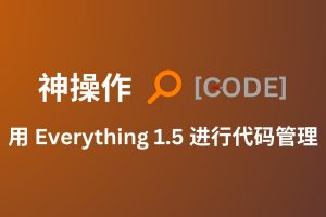 神操作：用 Everything 1.5 进行代码片段管理